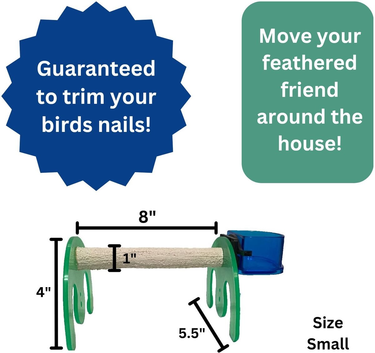 Polly's Pet Products Mini Bird Stand， Green