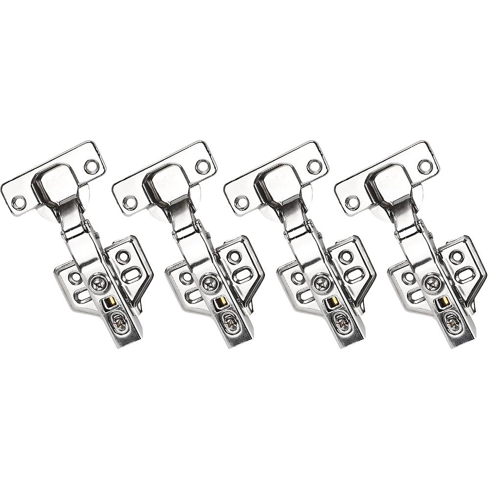 4set Mounting Concealed Hinges Face Frame Cabinet Door Plate Straight Bend For Official Home