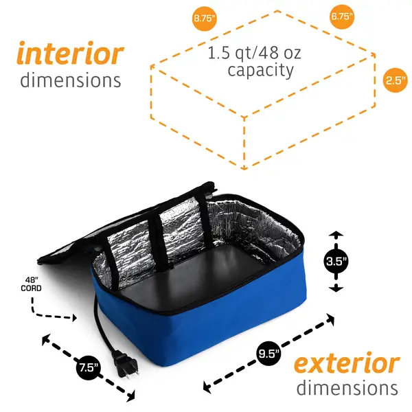 Hot Logic 45W Mini Oven Food Warmer Lunchbag