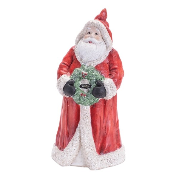 Hooded Terracotta Santa Figurine (Set of 2)