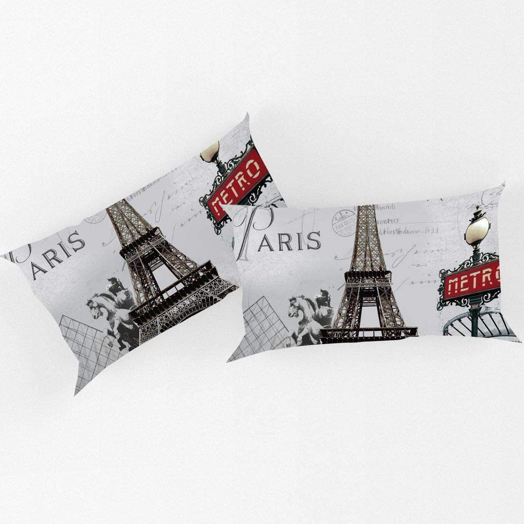 Duvet Cover Set Soft London Themed Comforter Cover Set 3 Pieces