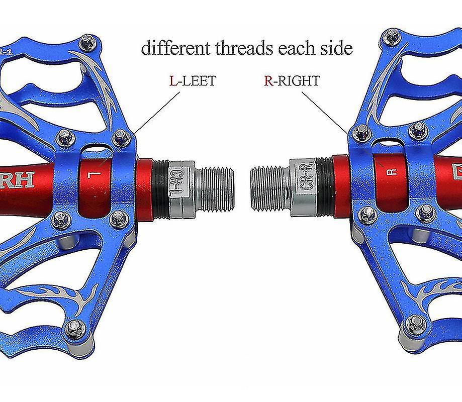 Mountain Bike Pedals， 3 Bearing Composite 9/16   High-strength Non-slip Surface， Gold+titanium