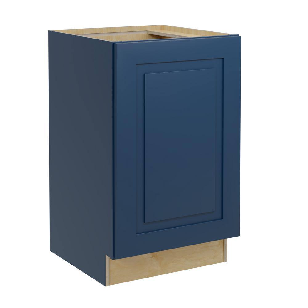 Home Decorators Collection Grayson Mythic Blue Plywood Shaker Stock Assembled Bath Kitchen Cabinet Soft Close FH Left 21 in. x 34.5 in. x 21 in. VB2121FHL-GMB