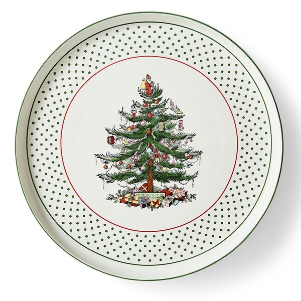 Spode Christmas Tree Polka Dot Lazy Susan