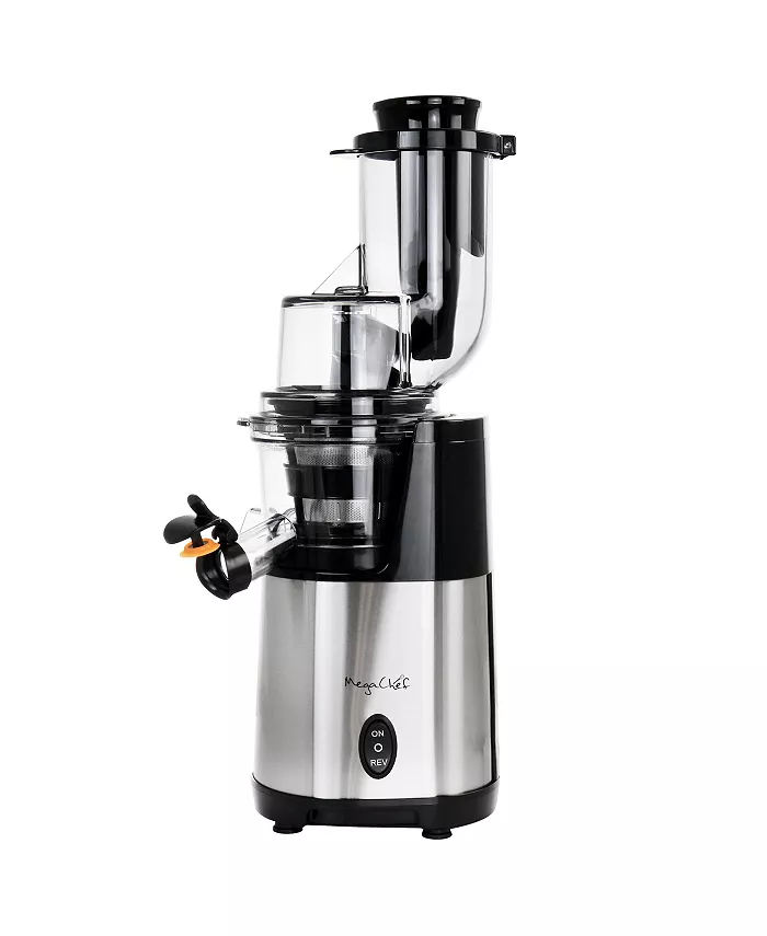 MegaChef Pro Stainless Steel Single Speed Slow Juicer