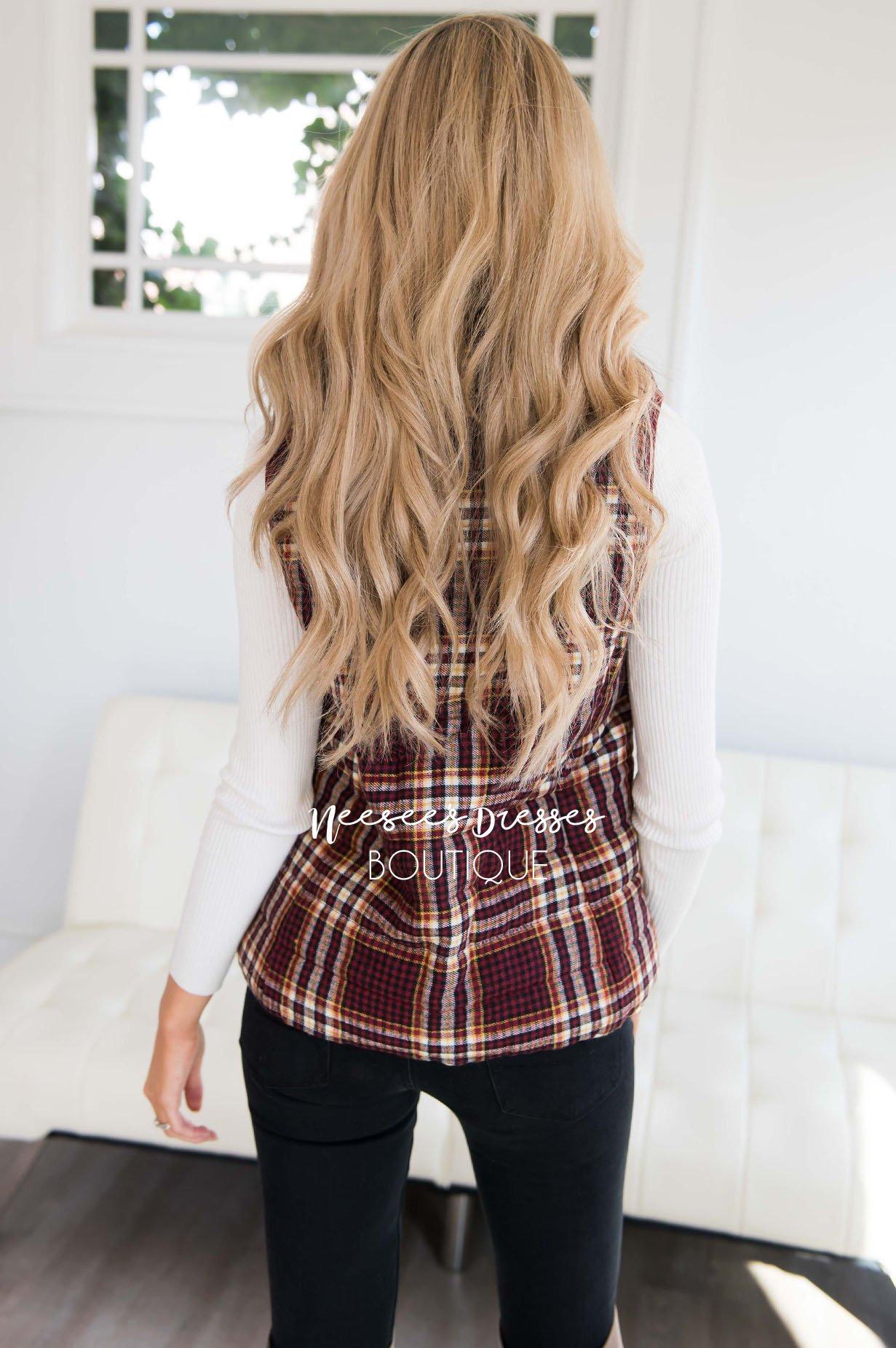 Winter Wishes Plaid Vest