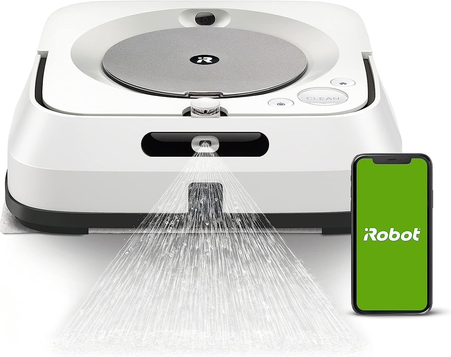 iRobot Braava Jet M6 (6110) Ultimate Robot Mop- Wi-Fi Connected, Precision Jet Spray, Smart Mapping, Works with Alexa, Ideal for Multiple Rooms, Recharges and Resumes, White