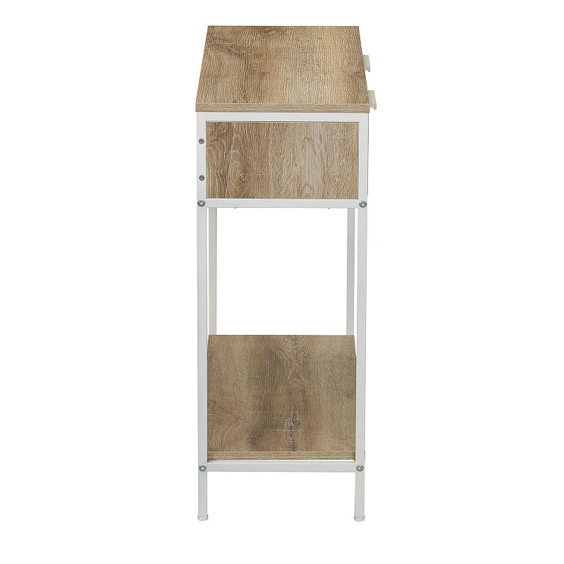 Household Essentials Modern Console Table with Drawer and Shelf