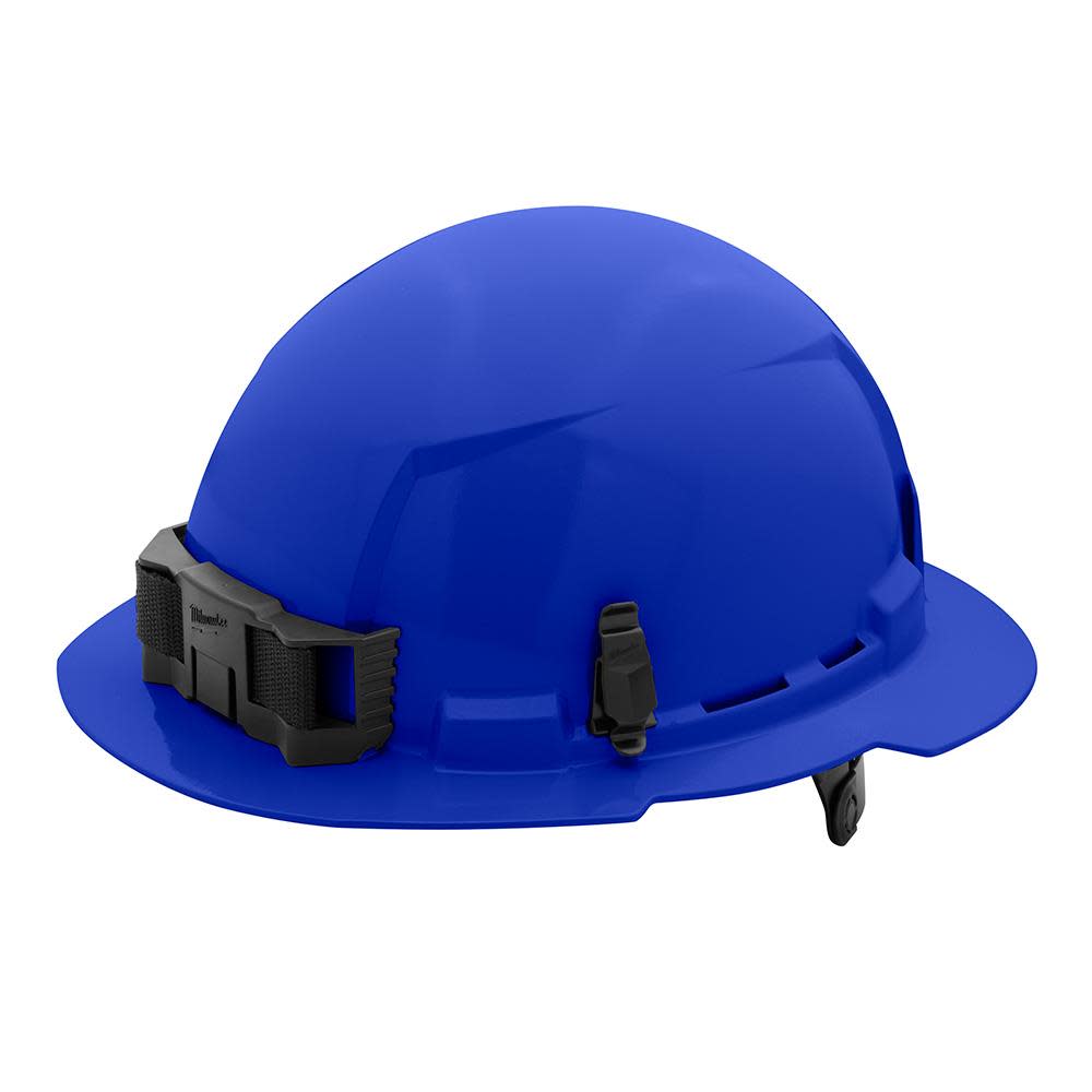 Milwaukee Blue Full Brim Hard Hat with 6pt Ratcheting Suspension Type 1 Class E