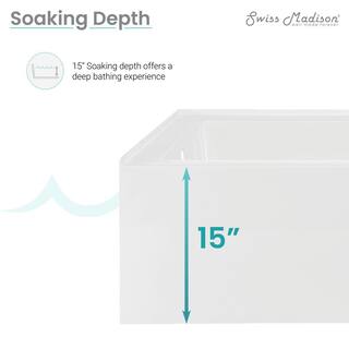 Swiss Madison Voltaire Left-Hand Drain Rectangular Alcove Bathtub SM-AB556