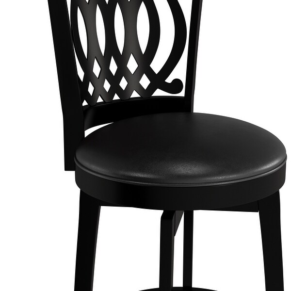 Hillsdale Furniture Van Draus Wood Swivel Stool， Black