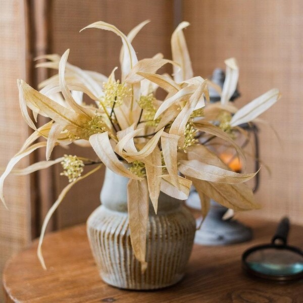 RusticReach Silk Long Eucalyptus Leaf Bunch in Natural Color