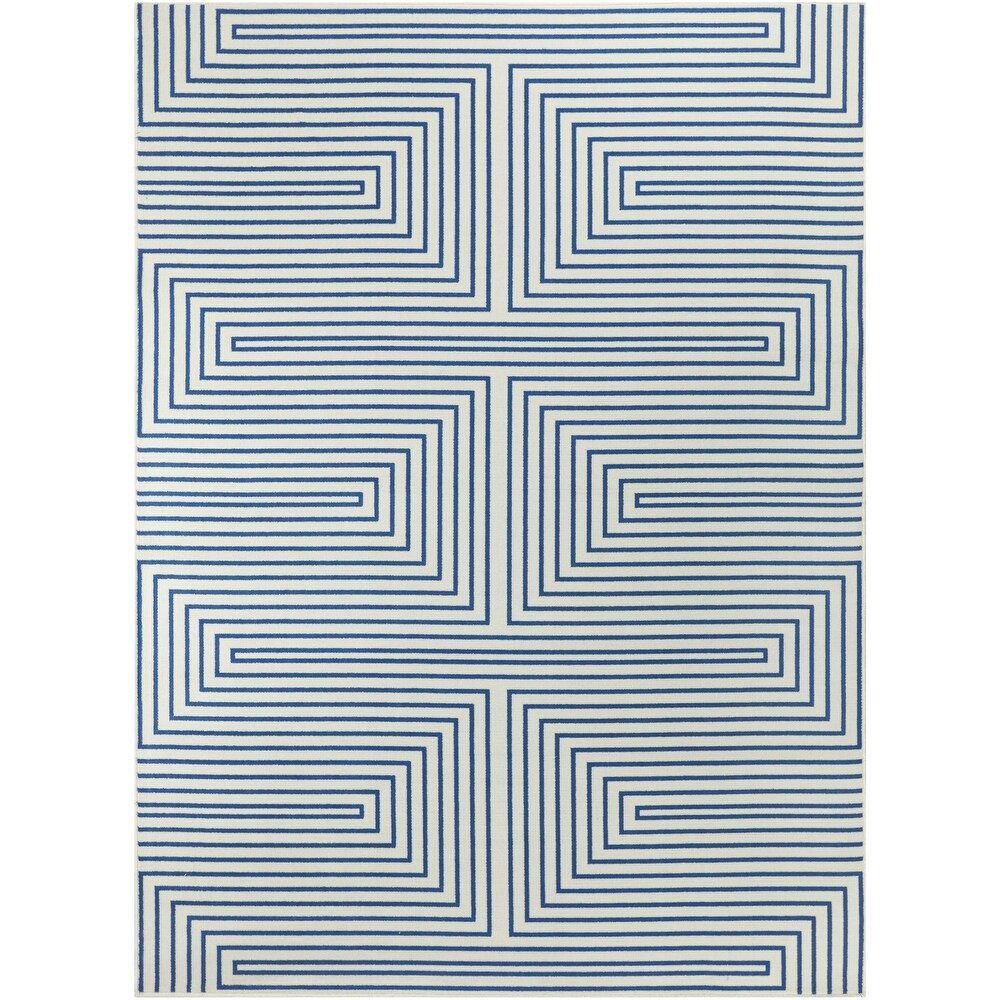 Paskal Geometric Striped Indoor/Outdoor Area Rug