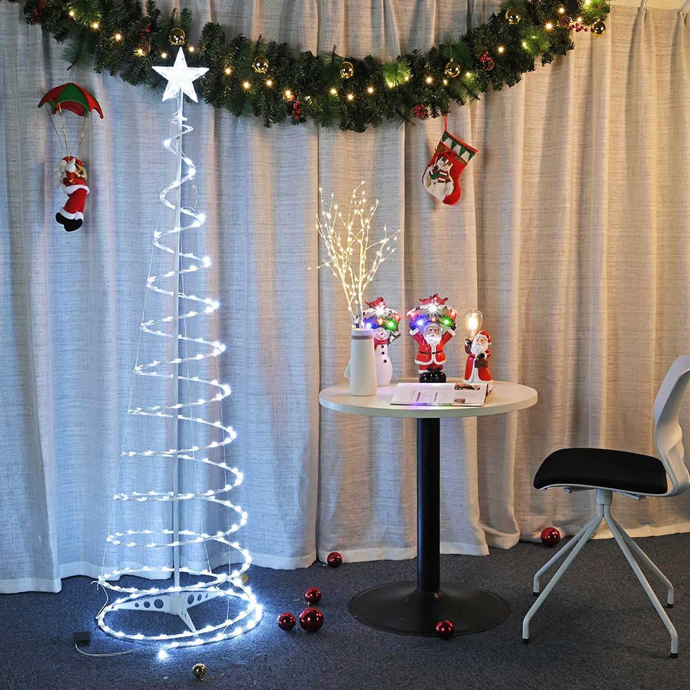 Yescom 6' Lighted Spiral Christmas Tree Xmas Decor Battery Operated