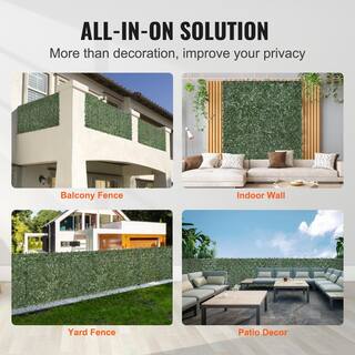 VEVOR Ivy Privacy Fence 59 x 98 in. Artificial Green Wall Screen Greenery Ivy Fence Faux Hedges Vine Leaf Decoration WLSRZ59X981PCY2MOV0