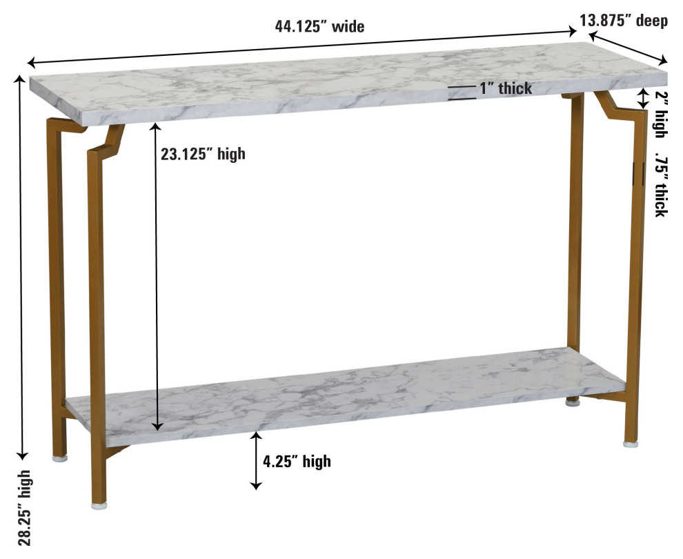 Crown Console Sofa Table  Storage Shelf Rustic Hickory Wood Grain  Black Metal   Contemporary   Console Tables   by Household Essentials  Houzz