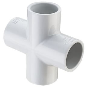 PVC Fittings 420005 Sch. 40 PVC Cross 1/2 in. Slip...