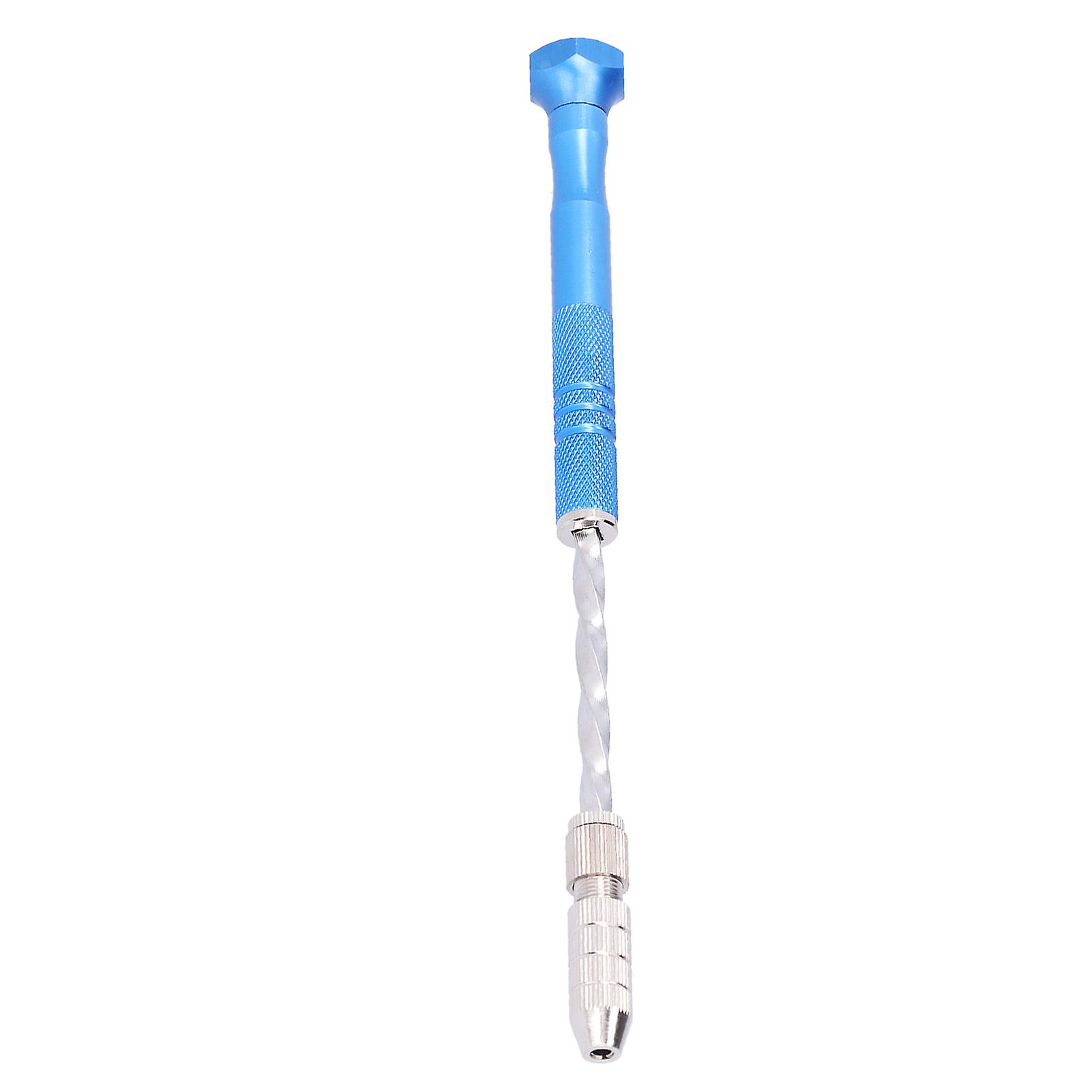 Hand Drill Jewelry Carving Drill Blue Stainless Steel Punching Drilling Tool For Woodworking