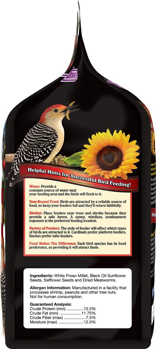 Brown's Bird Lover's Blend Hi-Energy Plus with Mealworms Wild Bird Food