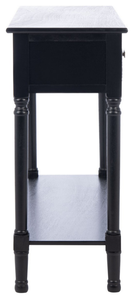 Pansy 2 Drawer Console Table Black   Traditional   Console Tables   by AED Luxury Home Decor  Houzz