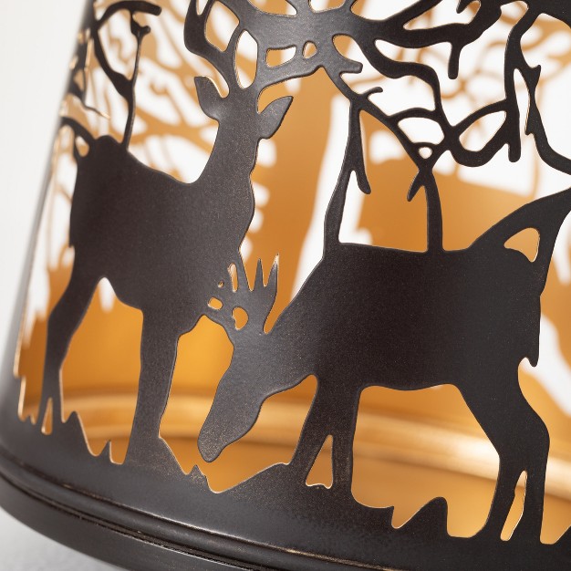 Sullivans Deer Lantern Brown 15 quot h Metal