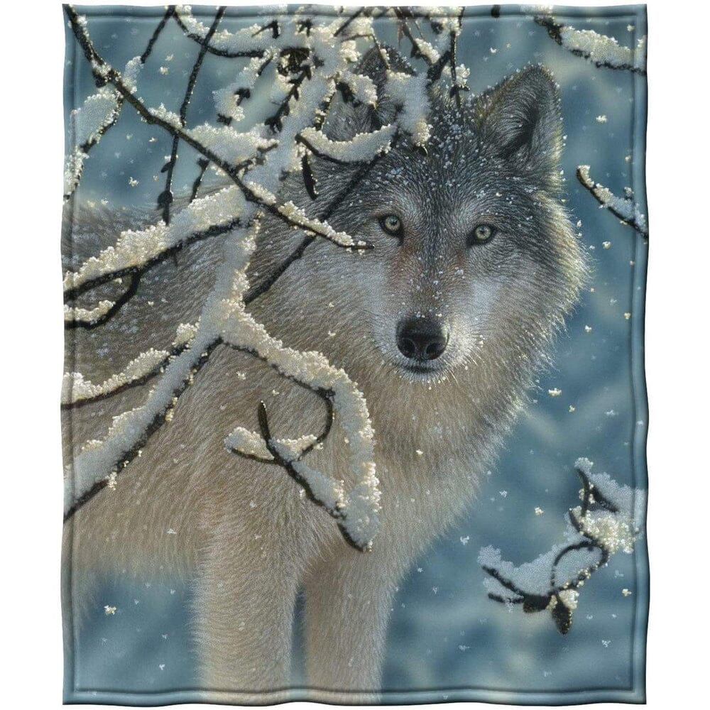 Broken Silence Wolf Super Soft Full/Queen Size Plush Fleece Blanket