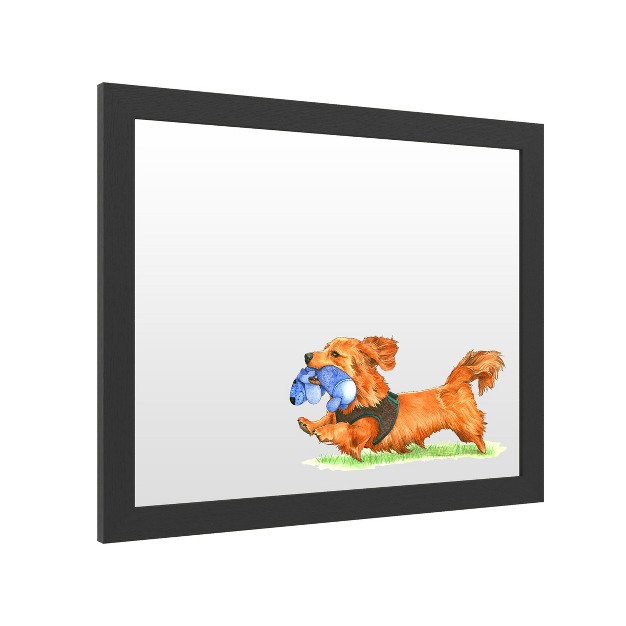 Trademark Fine Art Dry Erase Marker Board With Printed Artwork Wendy Edelson x27 dachshund Dog x27 White Board