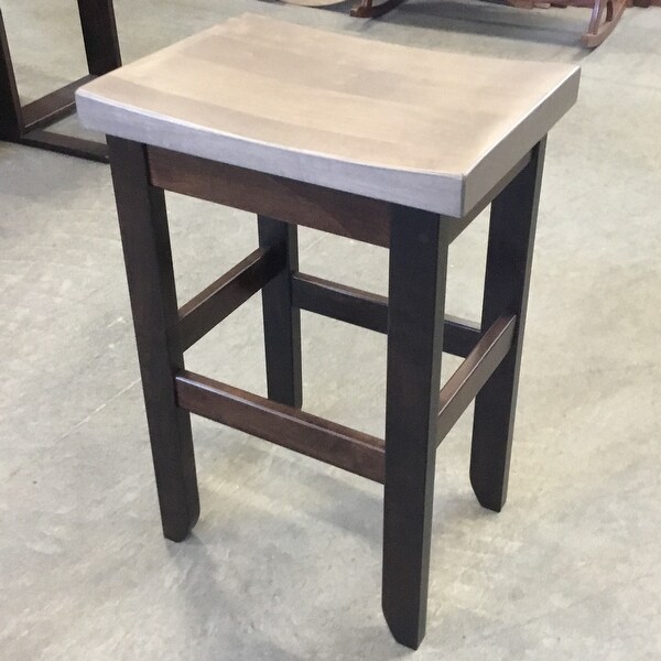 Brown Maple Bar Stool with S-Top