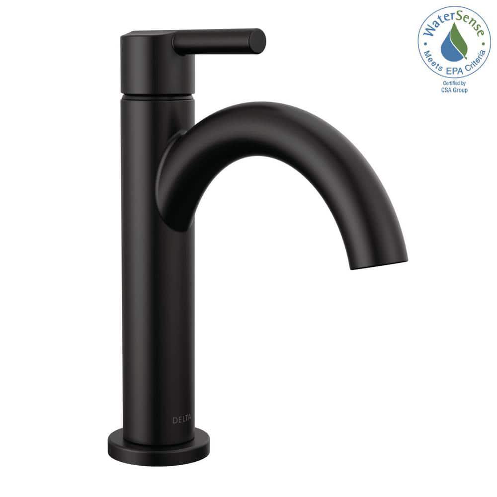 Delta Nicoli JSpout Single Hole SingleHandle Bathroom Faucet in Matte Black