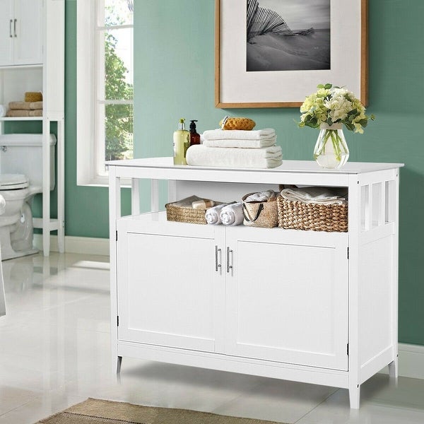 Wood Modern Kitchen Storage Cabinet White