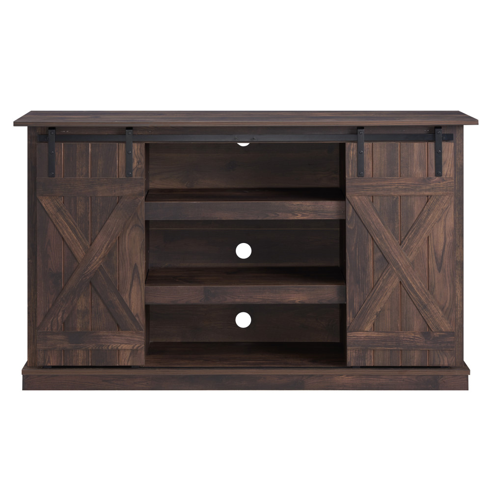 Hearthpro Barn Style Media Console with Rolling ;