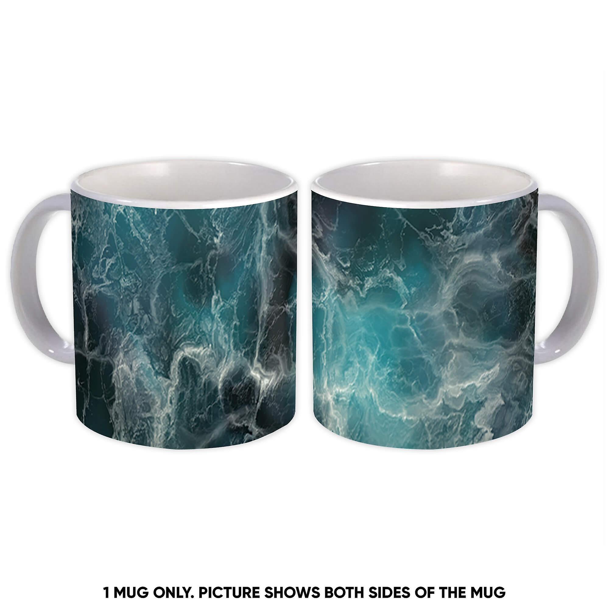 Gift Mug: Watercolor Print Marble Texture Natural