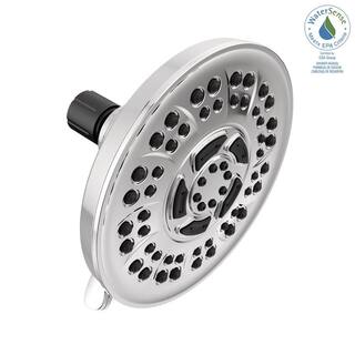 Delta 8-Spray Patterns 1.75 GPM 6 in. Wall Mount Fixed Shower Head in Chrome 75899