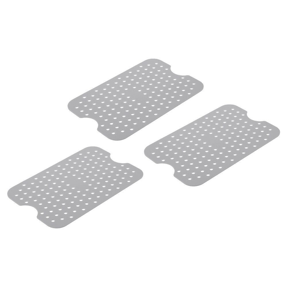 Reusable Silicone Air Fryer Liners 5x8 Inch Grey  Pack of 3   Grey