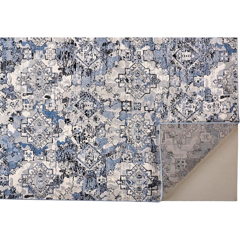 Weave and Wander Tullamore Blue Ornamental Area Rug