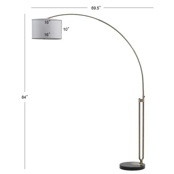 SAFAVIEH Lighting 84-inch Polaris LED Arc Floor Lamp - 69.5