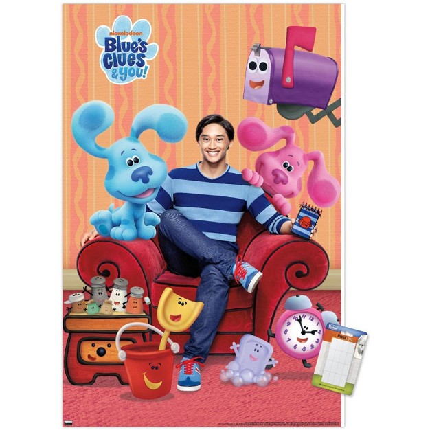 Trends International Blue x27 s Clues Group Unframed Wall Poster Prints