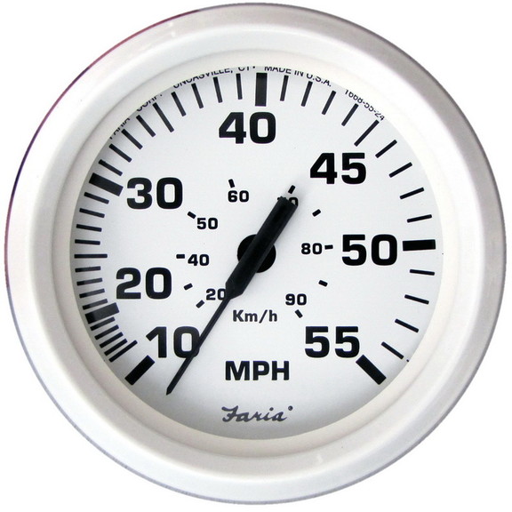 Faria 33112 Dress Speedometer (55 MPH) Pitot   4 ...