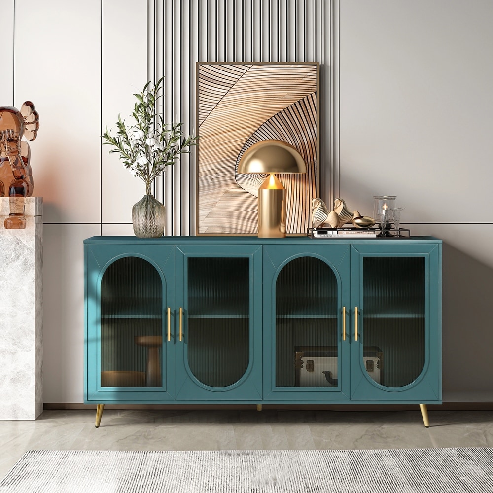 Sideboard Storage Cabinet With Adjustable Shelves and 4 Doors