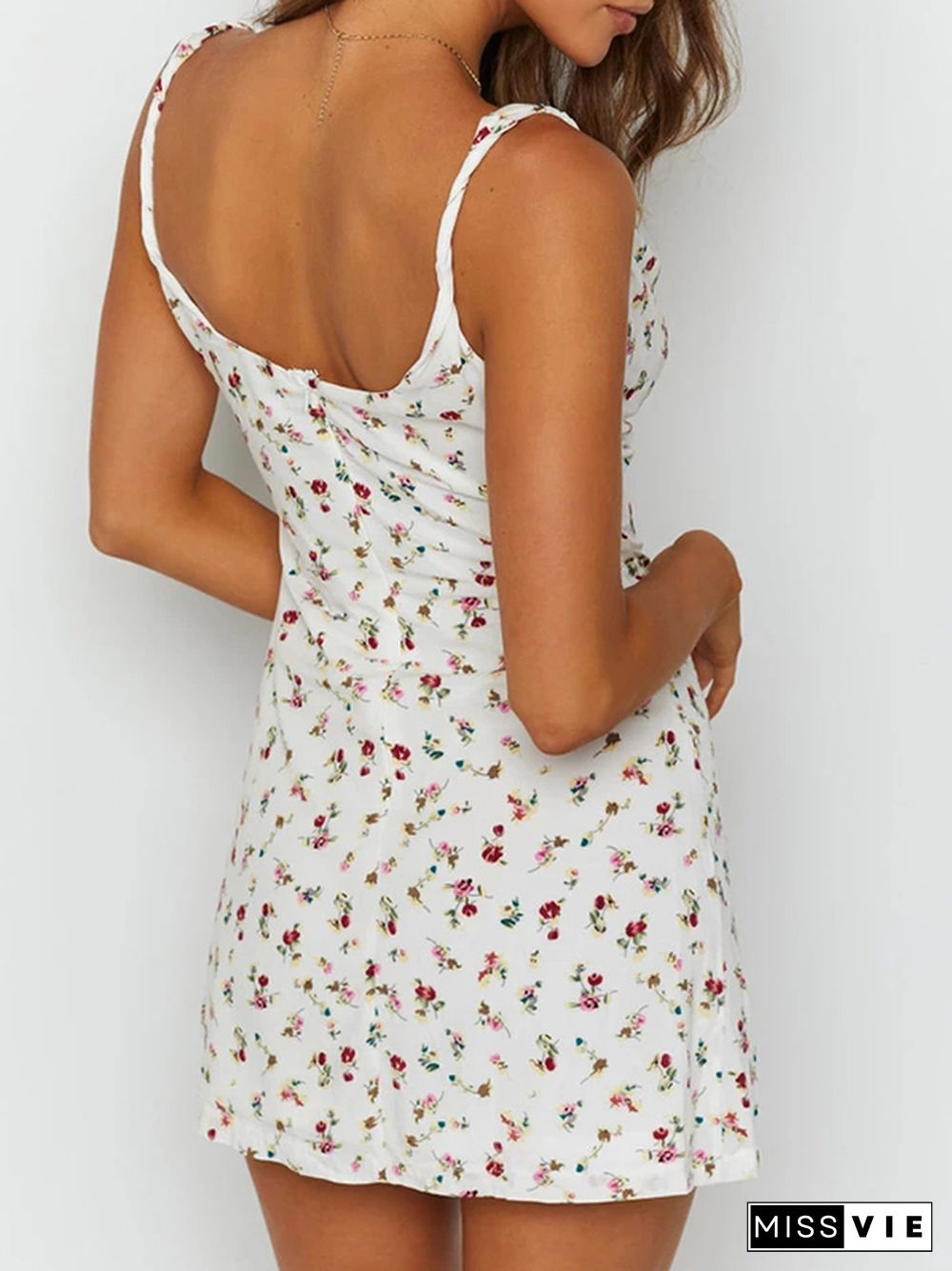 Sexy Sling Floral Holiday Dress