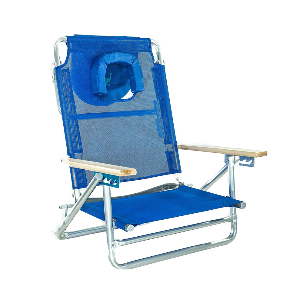 Ostrich SBSC-1016B South Adult Beach Lake Sand Lounging Chair， Blue (4 Pack)