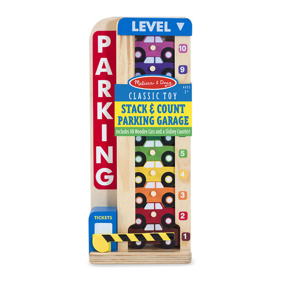 Melissa & Doug: Wooden Stack & Count Parking Garage