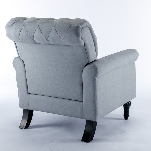 JASIWAY Tufted Linen Accent Chairs Upholstered Single Sofa