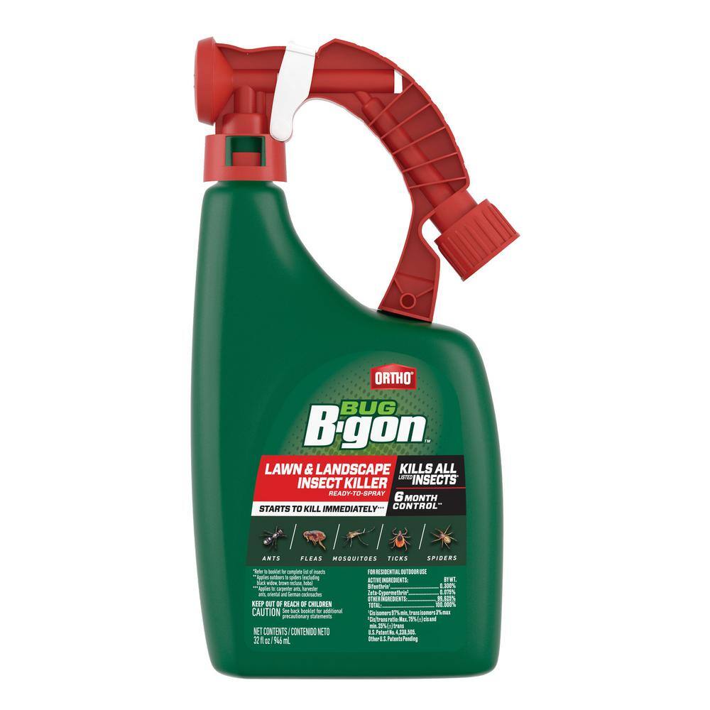 Ortho Bug B gon Lawn and Landscape Insect Killer 32 oz Ready to Spray Kills Insects Including Ants Mosquitoes and Spiders 017711005