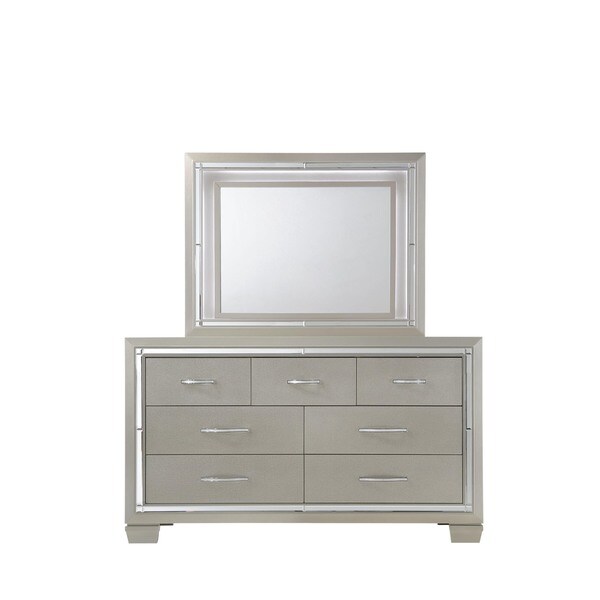 Silver Orchid Odette Glamour Queen Platform Storage 6-piece Bedroom Set - - 22751287