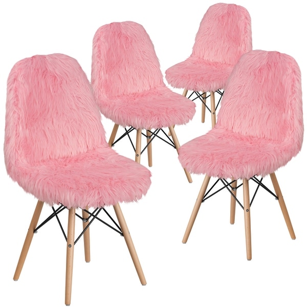 4Pk Shaggy Dog Accent Chair - Dorm Chair