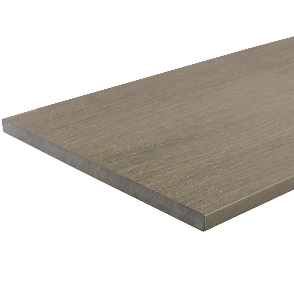 NewTechWood UltraShield 0.6 in. x 12 in. x 12 in. Roman Antique Fascia Composite Decking Board Sample US05-12-AT-S