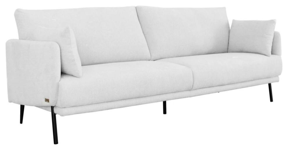 Nadia Modern White Fabric Sofa   Modern   Sofas And Sectionals   by Virgil Stanis Design  Houzz