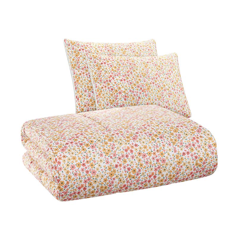 The Big One? Molly Floral Plush Reversible Comforter Set with Sheets