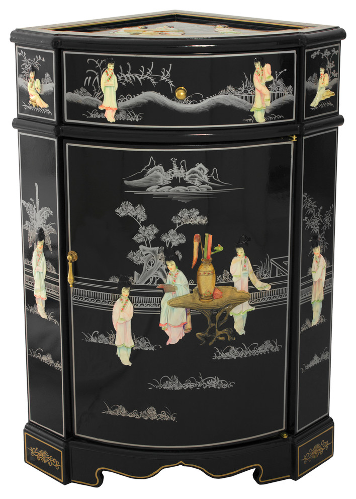 Small Corner Cabinet   Asian   Accent Chests And Cabinets   by Oriental Furniture  Houzz